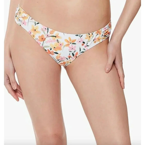 Jessica Simpson Womens Summer Dreaming Side Shirred Hipster Bottom Sunset, M - Picture 1 of 2